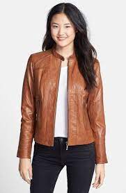 Bernardo Leather Scuba Jacket Regular Petite Shopstyle Scuba Jacket Nordstrom Jackets Leather Jackets Women
