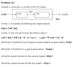 Solved Problem 1 Consider A System That Is A Cascade Of Chegg Com
