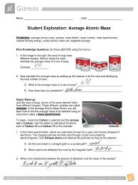 Preview of sample student exploration cell energy cycle answer key activity a. Average Atomic Mass Se Atoms Isotope