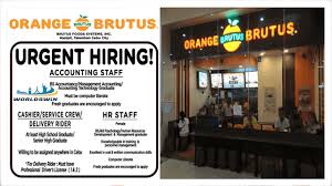 Job Opening In Orange Brutus Restaurant Food And Beverage Job Opening List Of Jobs Job