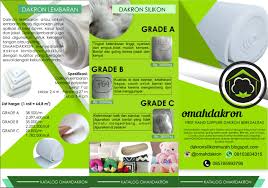Tapi juga populer digunakan untuk produk boneka, bed cover, dan sebagainya. Dakron Silikon Lembaran Malang