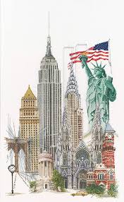 New york city counted cross stitch patterns. Amazon Com Thea Gouverneur Counted Cross Stitch Kit Embroidery Kit 471a Pre Sorted Dmc Threads New York Aida 19 7 X 31 1inch Diy Kit Wall Art