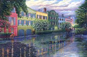 As one of charleston's most iconic sites many have speculated over the true reason for the color transformation of rainbow row. Rainbow Row Reflections By Kevin Curran Fine Art Print Etsy
