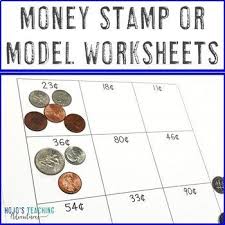 counting money worksheets stamp or model up to 1 00 distance learning hojo s teaching adventures llc