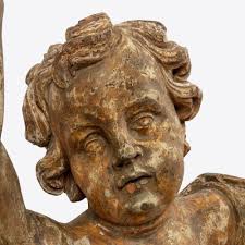 Pair of Antique Italian Carved Putti