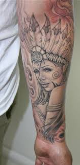 Forearm aztec tattoos is among the most sought after body art by men and women alike. Aztec Girl Tattoo On Forearm Warrior Tattoos Aztec Tattoo Designs Aztec Tattoo