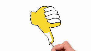 This drawing consists of simple lines and shapes such as rectangles and ovals. Thumbs Down Drawing Easy Learn Colors For Toddlers Hand Drawing Youtube