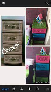 plastik sebzelik multisurfaces degistirilmis mobilyalar dekorasyon elisleri fikirler