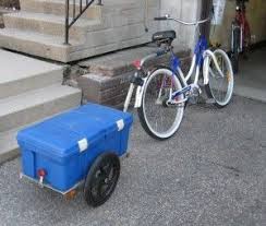 Diy Bike Cargo Trailer Blue Storage Box Bicycle Trailer Bike Wagon Bike Trailer