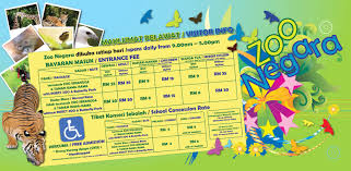 Rm37.50 per pax (13 years old and above) child: Harga Tiket Zoo Negara