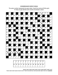 Themed crossword puzzles with a human touch. Puzzle Page With Codebreaker Word Game Or Crossword Puzzle Stock Vector Illustration Of Crosswords Number 113307787