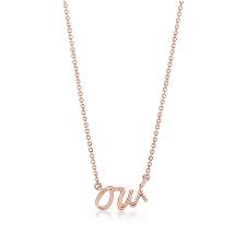 Paloma S Graffiti Oui Pendant In 18k Rose Gold Tiffany Co Oro Rosa