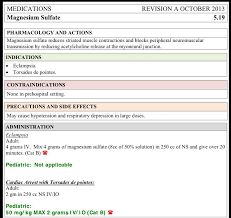 Magnesium Sulfate Drug Cards Medications Nursing Pharmacology Nursing