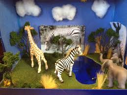 Grassland Biome In A Box Zebra Diorama For 3rd Grade African Elephant Habitat Diorama Kids Elephant Habitat