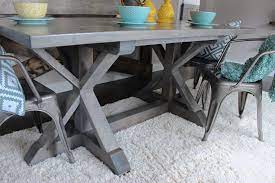 Gray farmhouse table and chairs. Weathered Grey Farmhouse Table Shanty 2 Chic