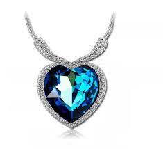 Titanic Necklace Dark Blue Blue Diamond Necklace Diamond Necklace Blue Diamond
