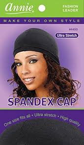 Annie Spandex Cap, Black, One Size