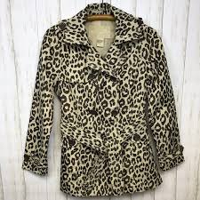 Jou Jou Leopard Animal Print Raincoat Medium