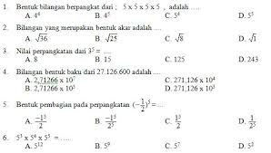 Kisi Kisi Soal Dan Kunci Jawaban Matematika Smp Kelas 9 Pas Semester Ganjil Didno76 Com