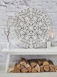 Large Carved Wall Panel Round White Wall White Carving Wood Logs Tallonperryinteriors Carved Wood Wall Decor Wooden Wall Art Carved Wood Wall Art