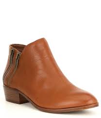 Gianni Bini Tinslea Leather 2 Zip Block Heel Booties