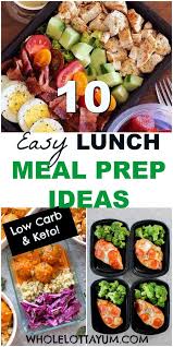 30 Low Carb Lunch Ideas You Can Meal Prep Healthy Lunch Meal Prep Easy Meal Prep Lunches Keto Meal Prep