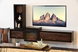 Floating Tv Stand With Fireplace Eco Geo Espresso Fireplace Tv Stand Floating Tv Stand Tv Stand