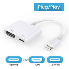 Lightning To Hdmi 1080p Lightning Digital Av Adapter Lightning To Hdmi Cable Adapter Sync Screen Hdmi Connector With Charging Port For Iphone Ipad Power Supply Needed Excuty Com