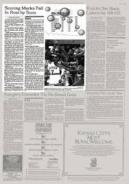 Defending champ lakers face no. N B A Scoring Marks Fall In Rout By Suns The New York Times