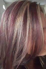 If you have burgundy hair and you decide to get blonde highlights, be prepared and know that that will require constant maintenance. Hair Highlights And Lowlights Burgundy Blondes 52 Super Ideas Blonde Hair With Highlights Hair Color Blonde Highlights Blonde Highlights