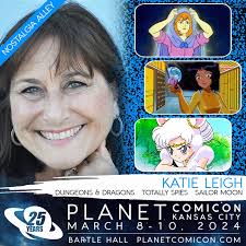 📣Joining our 2024 Nostalgia Alley as part of Planet Comicon Kansas City's  25th Anniversary is Katie Leigh. Katie is an incredible voice actress known  for her work