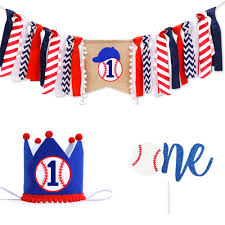 I coach my daughter's u12 softball team and as sort of a fun thing for her i made her a softball themed bracelet out of pararcord. The Nevy Baseball Themed First Baby S Birthday Banner Baseball One Hat Garland Chair Flag Cake Topper Baby Shower Party Supplies Party Diy Decorations Aliexpress