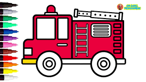 Daftar mewarnai gambar ambulance via warnaigambar.website. Cara Menggambar Mobil Pemadam Kebakaran How To Draw A Fire Truck Youtube