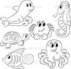 desenhos de animais aquaticos animais marinhos desenho de desenho animado animais desenhos de animais aquaticos animais