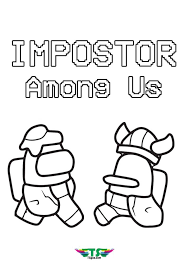 The impostor can use sabotage to cause chaos, making for easier. Impostor Fight Among Us Game Coloring Page Tsgos Com