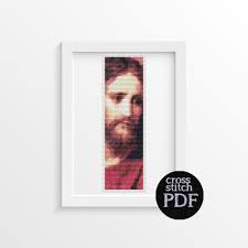 Whatever you want to say, let sally's personalised cross stitch bookmark. Jesus Christ Bookmark Cross Stitch Pattern The Art Of Cross Stitch