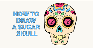 You are viewing some easy sugar skull sketch templates click on a template to sketch over it and color it in and share with your family and friends. How To Draw A Sugar Skull Easy Drawing Guides