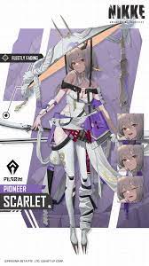 GODDESS OF VICTORY: NIKKE on X: 【NIKKE PROFILE - Scarlet】 ✓: Manufacturer:  Pilgrim ✓: Affiliation: Pioneer ✓: Weapon: AR: Fleetly Fading Accustomed to  close-quarters combat, fear is a foreign concept to her.