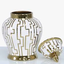 Shop our white ginger jar selection from the world's finest dealers on 1stdibs. Large 40cm White Gold Ginger Jar Home Accessories Ceramic Jars