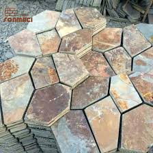 Vom entfernen der alten terrasse über das verlegen der neuen fliesen auf stelzlagern bis zum f. China Rusty Schiefer Garten Pflaster Steinfliesen Kaufen Garten Fliesen Auf De Made In China Com