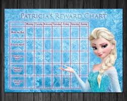 disney frozen kids rewards chart chart for toilet training