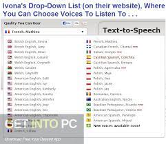 The best free text to speech software can be enormously helpful for the visually impaired, or for someone who has a condition like dyslexia that makes reading on screens tricky. Ivona Text To Speech All Voices Free Download
