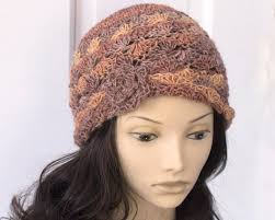 Wool Flapper Cloche Hat With Flower, Woman's Winter Hat
