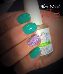 Bright Summer Nails A Mint Of Spring Gelish Escar Go To France Gelish Nails Green Nails Glitter Nails Green Nails Bright Summer Nails Summer Nails
