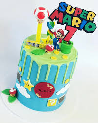 Vanilla and chocolate sponge filled with bavarian cream, red velvet cake with a cheese cake filling, chocolate. Mario Cake Design Images Mario Birthday Cake Ideas