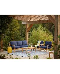 Eat in the great outdoors of your backyard with this dining set from the noble house outdoor furniture assortment. Furniture Savona Teak Outdoor Seating Collection With Sunbrella Cushions Reviews Furniture Macy S