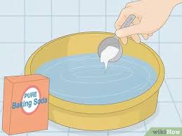 It is as simple as putting two tablespoons of baking soda into a warm bath and letting your baby enjoy the bath for 10 minutes or longer. 3 Ways To Control Foot Odor With Baking Soda Wikihow