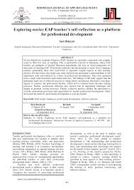 Why is it important to reflect on your job interview? Pdf Exploring Novice Eap Teacher S Self Reflection As A Platform For Professional Development