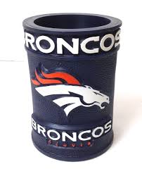 Heavy Duty 3d Raised Plastic Denver Broncos Can Koozie Navy Blue Beer Can Holder Denverbroncos Beer Can Holder Can Holders Canning