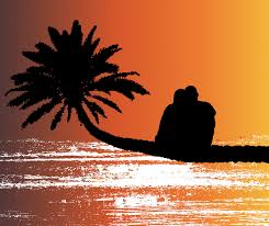 Image result for images lovers beach silhouette